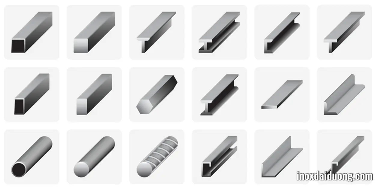 Various types of steel for fabrication
