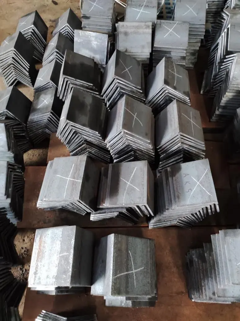 Formed steel sheet shapes displayed